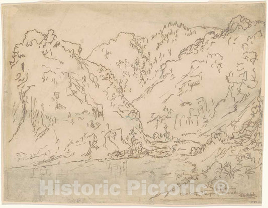 Art Print : Ralph Albert Blakelock, Clear Creek Canyon, Rocky Mountains, Colorado, c. 1869 - Vintage Wall Art