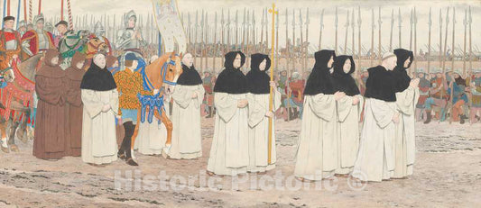 Art Print : Louis Maurice Boutet de Monvel, The Maid in Armor on Horseback (Joan of Arc Series: III), c. 1908-late 1909 - Vintage Wall Art