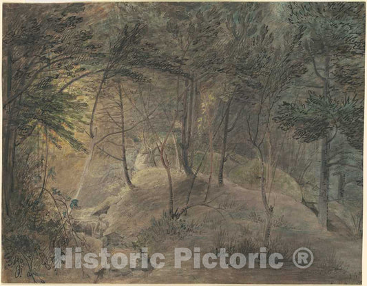 Art Print : William Russell Birch, View from The Springhouse at Echo, c. 1808 - Vintage Wall Art