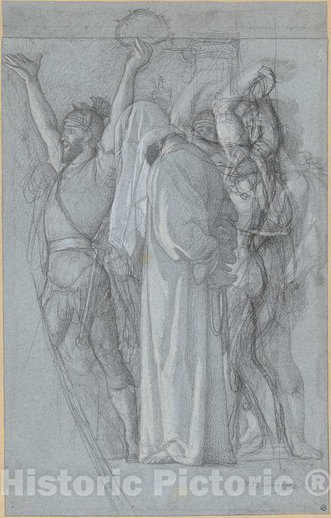Art Print : Victor-FranÃ§ois-Eloi Biennourry, The Mocking of Christ, 1852 - Vintage Wall Art