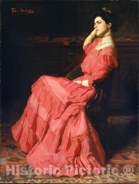 Art Print : Thomas Anshutz - A Rose : Vintage Wall Art