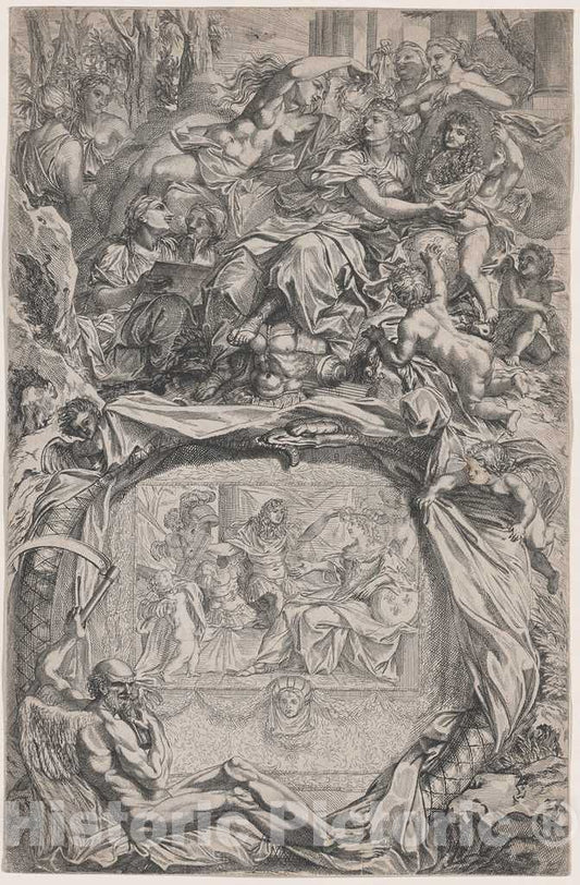 Art Print : FranÃ§ois Verdier, France Crowned with Victory by Louis XIV, 1690s(?) - Vintage Wall Art