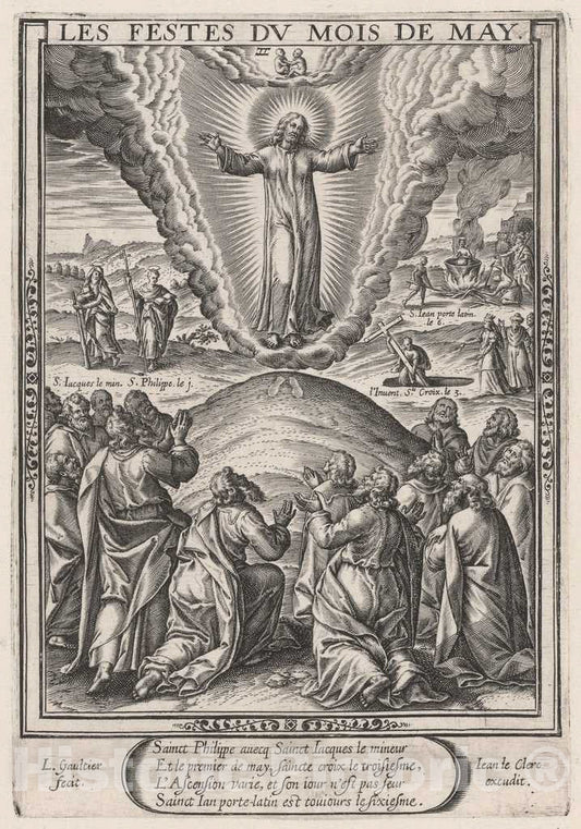 Art Print : LÃ©onard Gaultier, Les Festes du Mois de Mai (May: The Ascension), 1603 - Vintage Wall Art