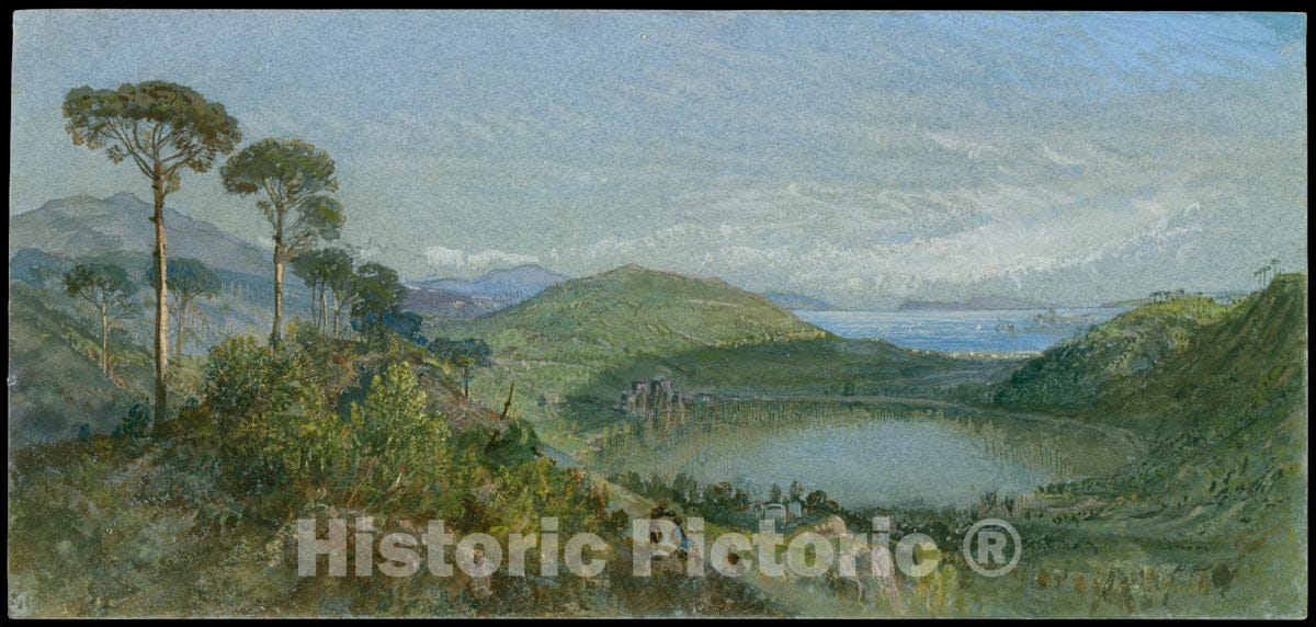 Art Print : William Trost Richards - Lago Avernus : Vintage Wall Art