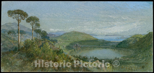 Art Print : William Trost Richards - Lago Avernus : Vintage Wall Art