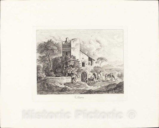 Art Print : Ludwig Richter, Osteria, c. 1831 - Vintage Wall Art