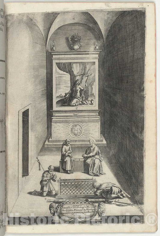 Art Print : Lino Moroni, Interior of The Chapel of Mary Magdelene (Interno Della Cappella Della Maddalena), 1612 - Vintage Wall Art