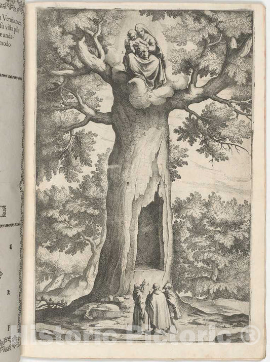 Art Print : Lino Moroni, Apparition of The Virgin in The Beech Tree (Faggio dell'apparizione Della Vergine), 1612 - Vintage Wall Art