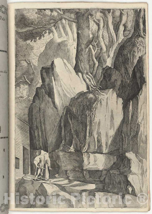 Art Print : Lino Moroni, The Site of The Bed and Oratory of Saint Francis (Luogo del 'letto' e dell'oratorio di San Francesco), 1612 - Vintage Wall Art
