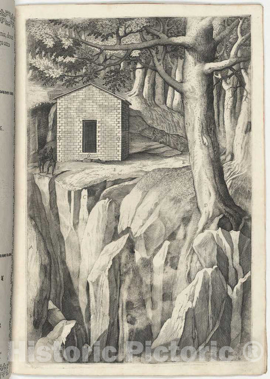 Art Print : Lino Moroni, Monastic Cell of The Blessed John of La Verna (Cella del beato Giovanni Della Verna), 1612 - Vintage Wall Art