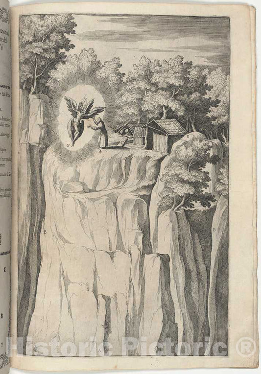 Art Print : Lino Moroni, Stigmata of Saint Francis (Stimmate di San Francesco), 1612 - Vintage Wall Art
