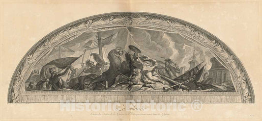 Art Print : MassÃ© After Le Brun, Holland, Center of The Salon of War in The Arcade That Opens into The Gallery, 1752 - Vintage Wall Art
