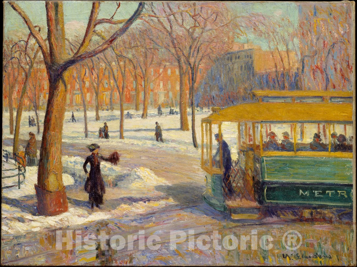 Art Print : William James Glackens - The Green Car : Vintage Wall Art