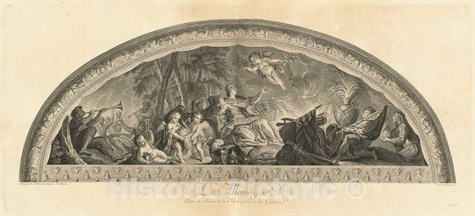 Art Print : MassÃ© After Le Brun, Germany, Center of The Salon of Peace Opposite The Gallery [pl. 46], 1752 - Vintage Wall Art