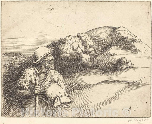 Art Print : Alphonse Legros, Return from The Fields (Le Retour des Champs) - Vintage Wall Art
