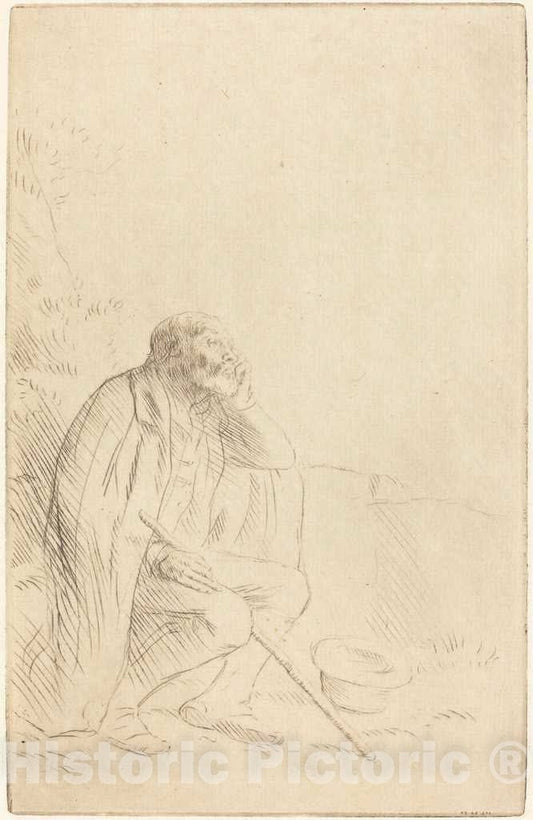 Art Print : Alphonse Legros, Day-Dream (Le reveur) - Vintage Wall Art