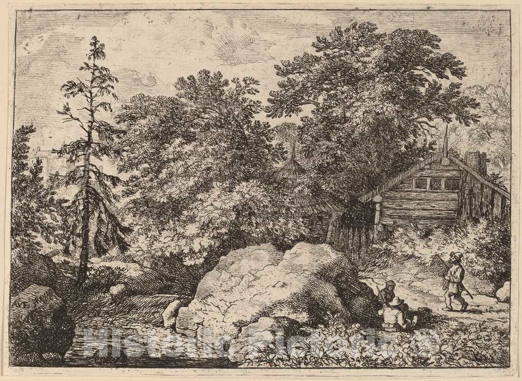 Art Print : Allart Van Everdingen, The Knoll, c.1651 - Vintage Wall Art