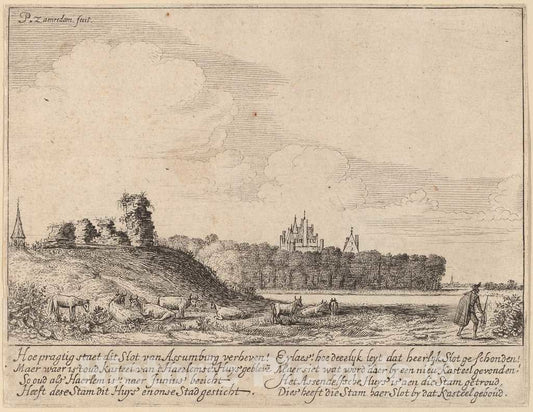 Art Print : Saenredam, Ruins of Assemburg Castle, c. 1628 - Vintage Wall Art