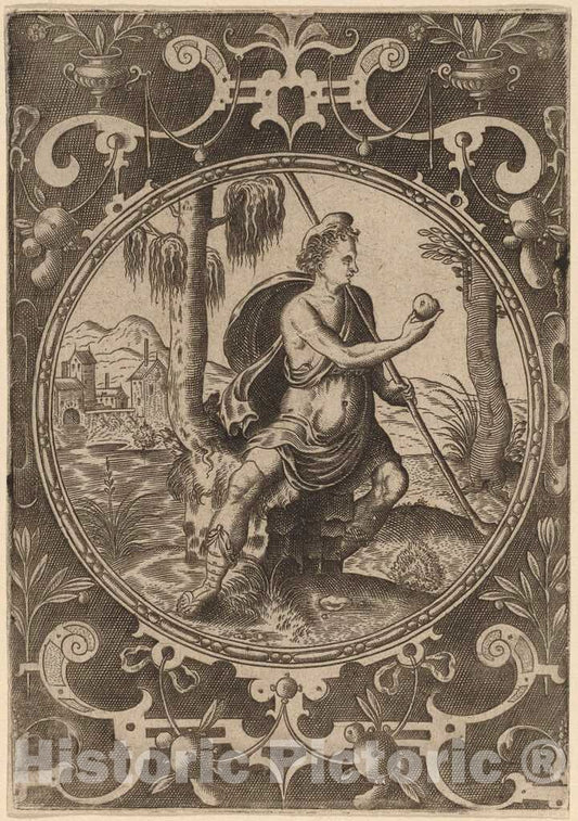 Art Print : Abraham de Bruyn, Paris with The Apple - Vintage Wall Art