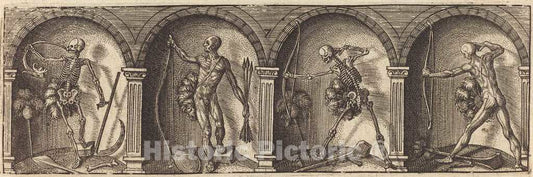 Art Print : Les Divers pourtraicts et Figures VII, c. 1600 - Vintage Wall Art