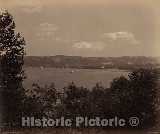 Art Print : William H. Rau, Cayuga Lake Toward Ithaca, c. 1895 - Vintage Wall Art