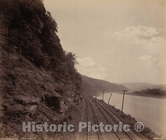 Art Print : William H. Rau, Cathedral Rocks, Susquehanna Near Meshoppen, c. 1895 - Vintage Wall Art