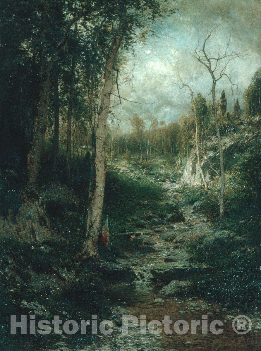 Art Print : Alexander H. Wyant - an Old Clearing : Vintage Wall Art