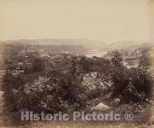 Art Print : William H. Rau, Easton, from Weygat Mountain, c. 1895 - Vintage Wall Art