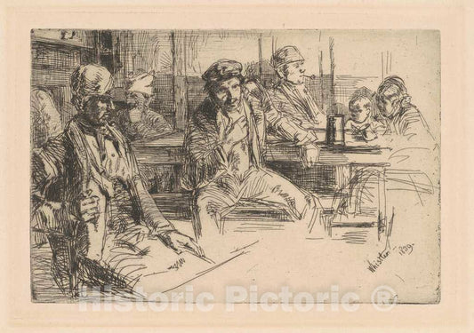 Art Print : James McNeill Whistler, Longshoremen, 1859 - Vintage Wall Art