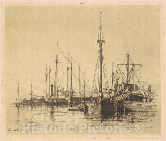 Art Print : Charles A. Platt, Loading Up, 1881 - Vintage Wall Art