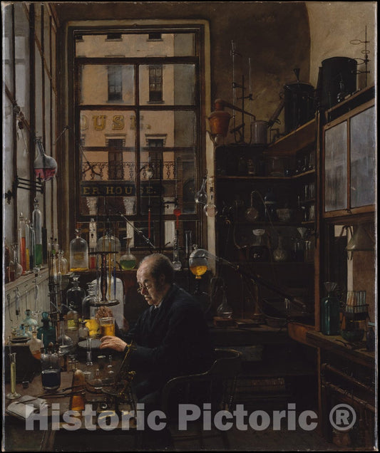 Art Print : Henry Alexander - in The Laboratory : Vintage Wall Art