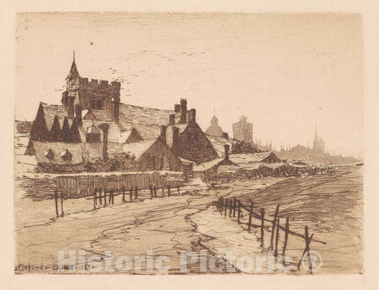 Art Print : Charles Platt A, Oxford, 1883 - Vintage Wall Art