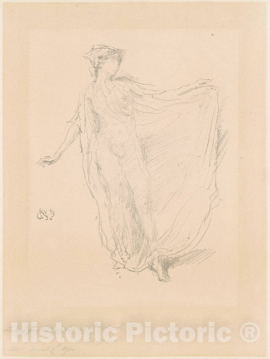 Art Print : James McNeill Whistler, The Dancing Girl, 1889 - Vintage Wall Art