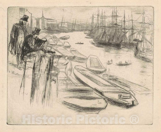 Art Print : James McNeill Whistler, The Little Pool, 1861 - Vintage Wall Art