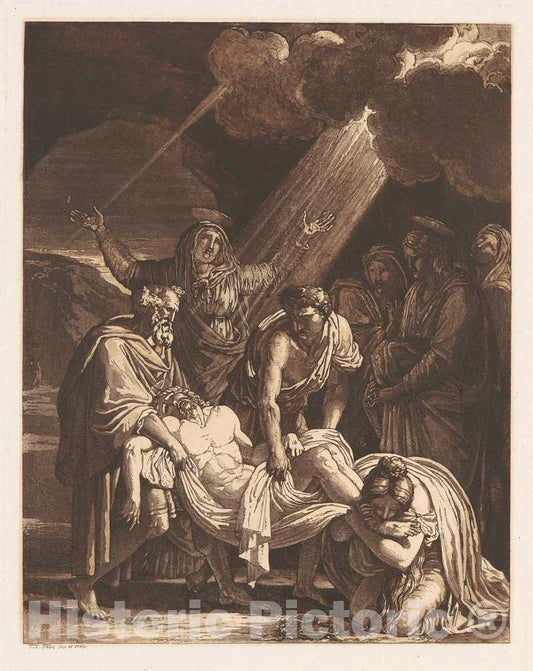 Art Print : FranÃ§ois-Xavier Fabre, Christ Carried to The Tomb, 1810 - Vintage Wall Art
