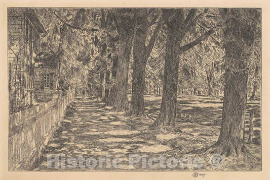 Art Print : Childe Hassam, Easthampton, 1917 - Vintage Wall Art