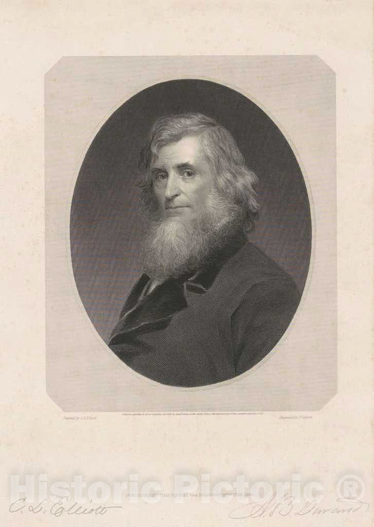Art Print : Frederick Halpin, After Loring Elliott, Asher B. Durand, 1865 - Vintage Wall Art
