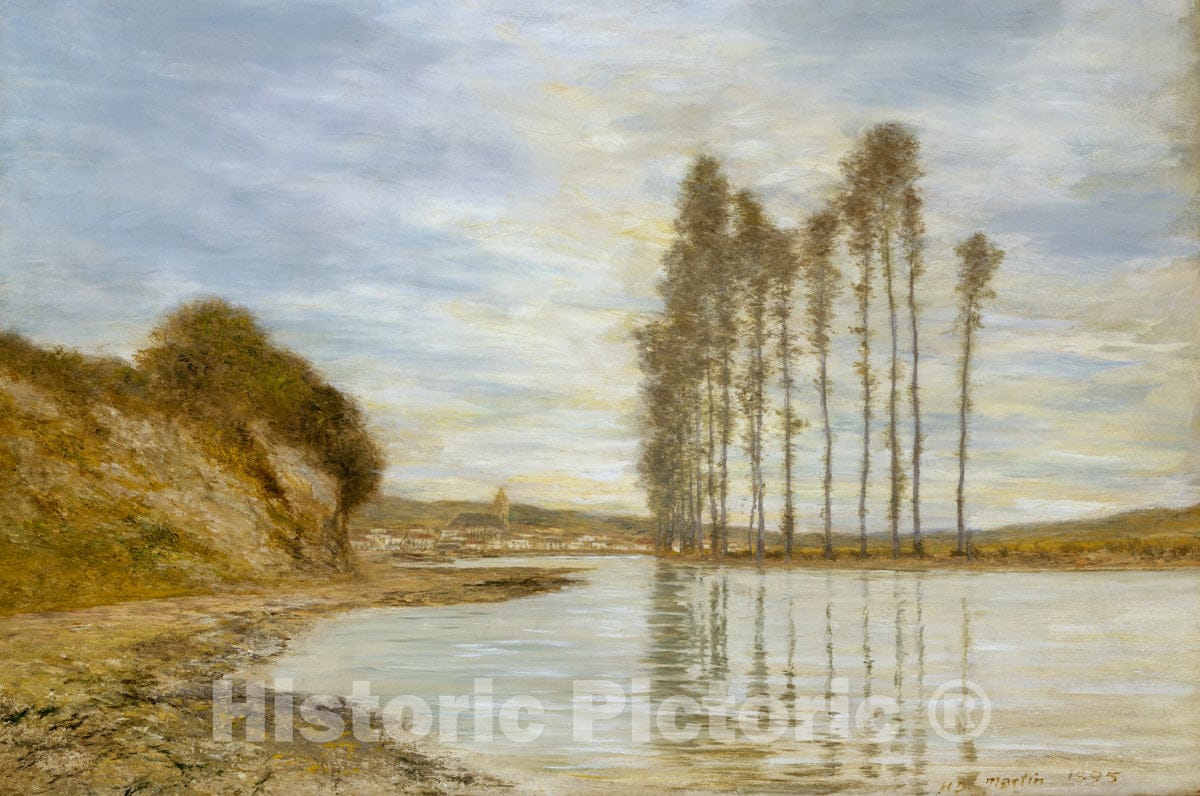 Art Print : Homer Dodge Martin - View on The Seine: Harp of The Winds : Vintage Wall Art