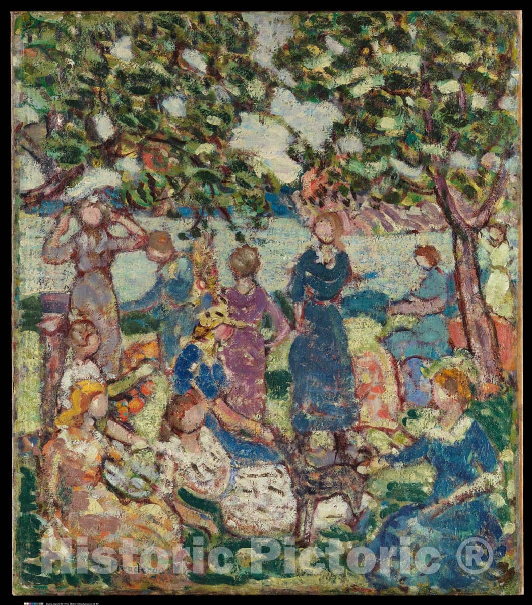 Art Print : Maurice Brazil Prendergast - Picnic by The Inlet : Vintage Wall Art