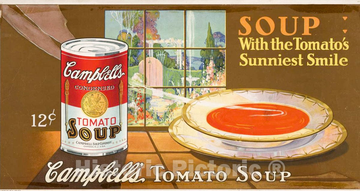 Vintage Poster -  Campbell's Tomato Soup., Historic Wall Art