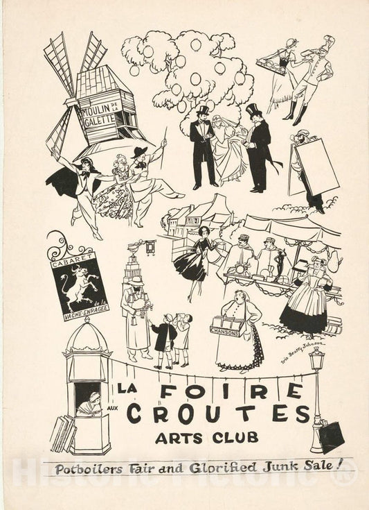 Vintage Poster -  La Foire aux Croutes at The Arts Club., Historic Wall Art