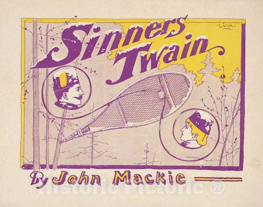 Vintage Poster -  Sinners Twain by John Mackie, Historic Wall Art