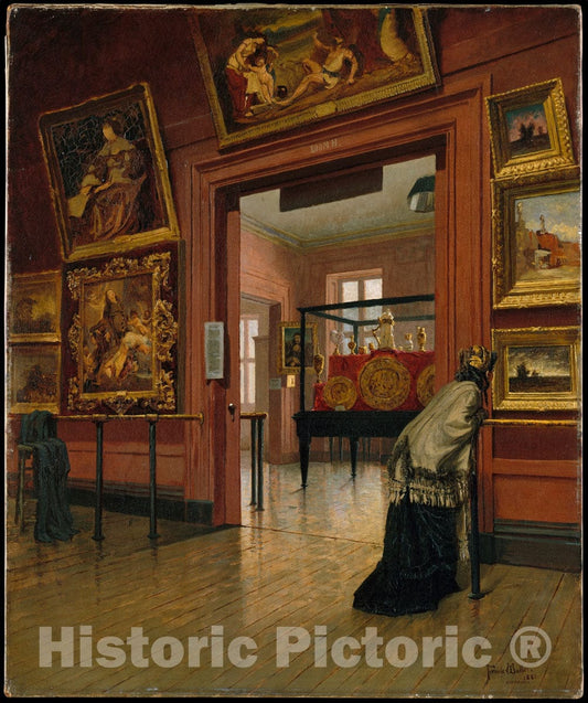 Art Print : Frank Waller - Interior View of The Metropolitan Museum of Art When in Fourteenth Street : Vintage Wall Art