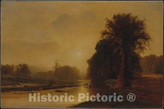 Art Print : George Inness - Autumn Meadows : Vintage Wall Art