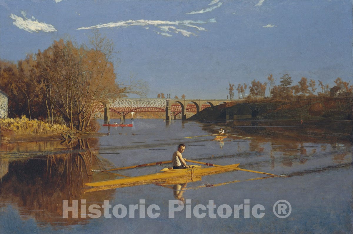Art Print : Thomas Eakins - The Champion Single Sculls (Max Schmitt in a Single Scull) : Vintage Wall Art