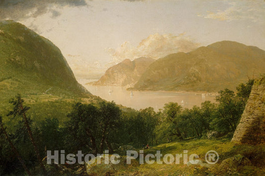 Art Print : John Frederick Kensett - Hudson River Scene : Vintage Wall Art