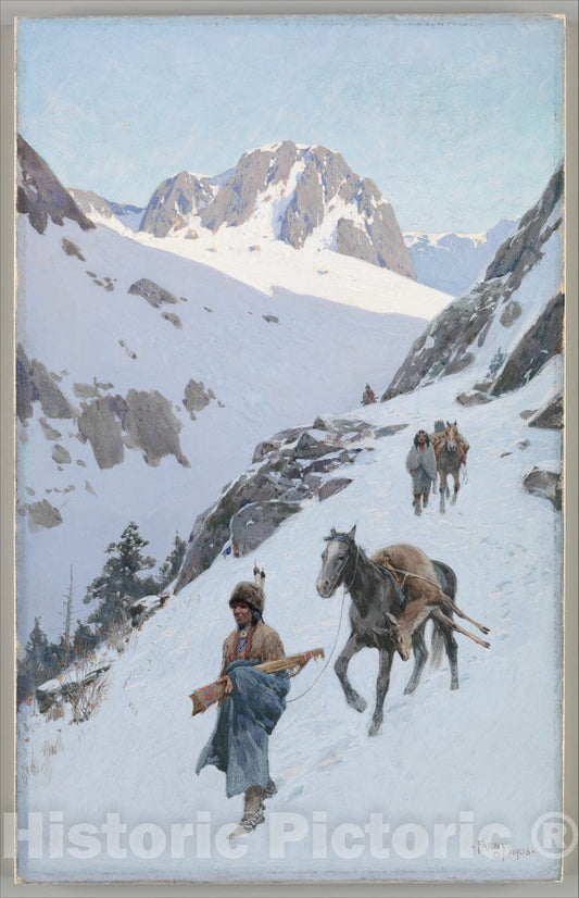 Art Print : Henry François Farny - A Successful Hunt : Vintage Wall Art