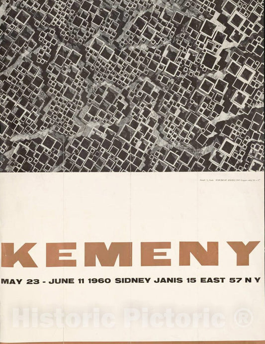 Vintage Poster -  Kemeny, May 23 -  June 11, 1960, Historic Wall Art