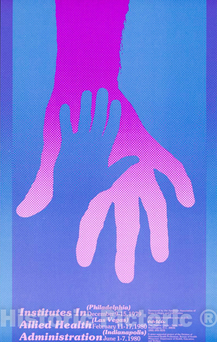 Vintage Poster -  Institutes in Allied Health Administration, Historic Wall Art