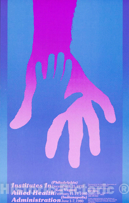 Vintage Poster -  Institutes in Allied Health Administration, Historic Wall Art